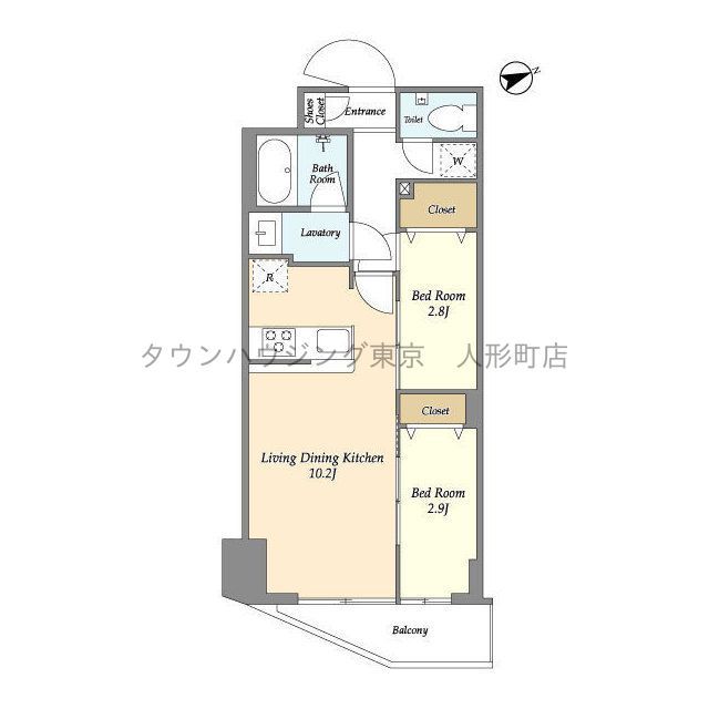 江東区亀戸のマンションの間取り