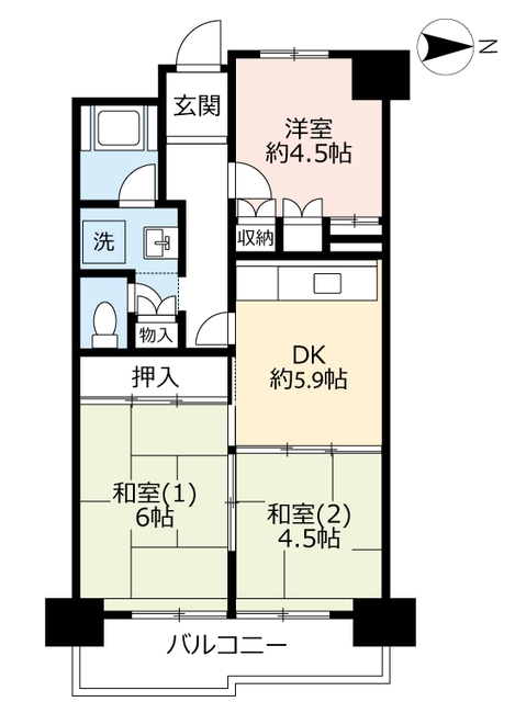 ＵＲ玉串西の間取り