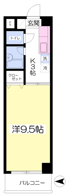 松山市本町のマンションの間取り