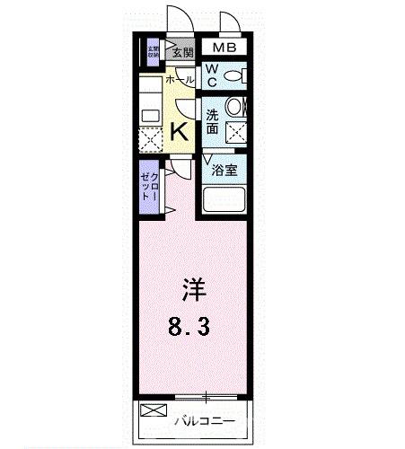 坂出市旭町のアパートの間取り