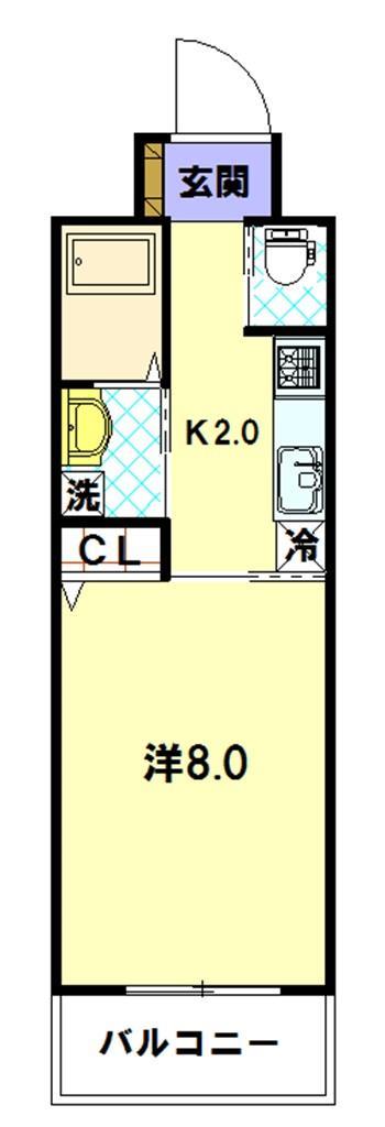 エヴァーグリーン思案橋の間取り