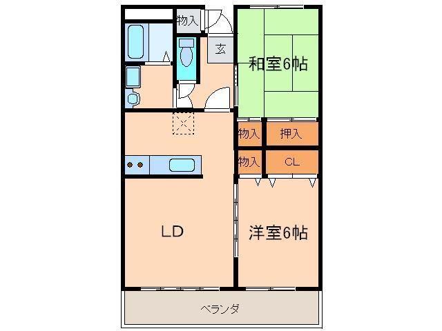 【タウンズ谷川瀬の間取り】