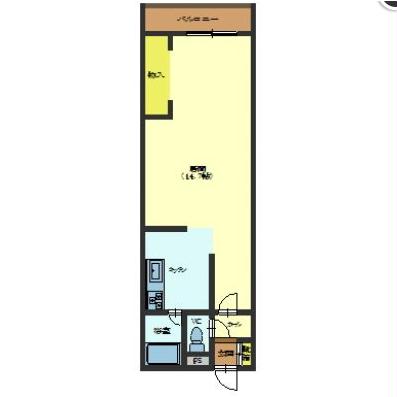 函館市桔梗のマンションの間取り