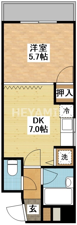 長崎市鍛冶屋町のマンションの間取り