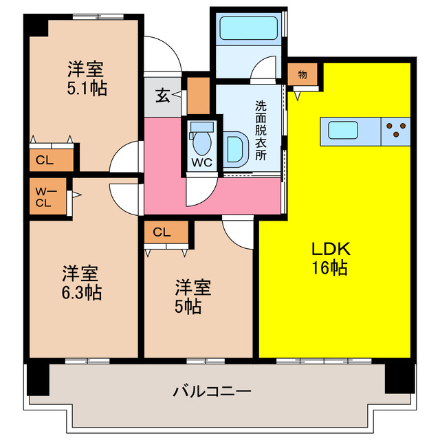 エイルマンション城内の間取り