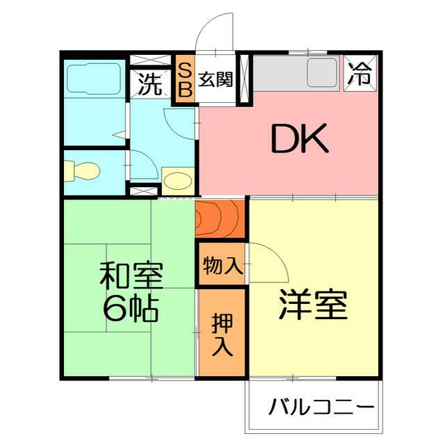 平塚市出縄のアパートの間取り