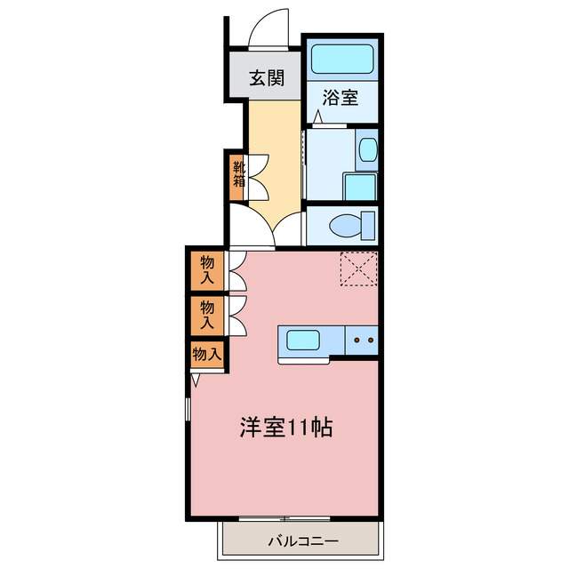 仮）新築津乃峰アパートの間取り