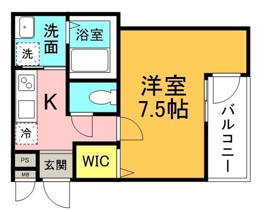 西宮市鳴尾町のアパートの間取り