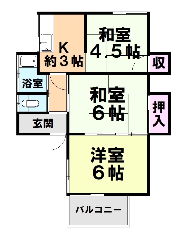 【西村貸家　3号の間取り】