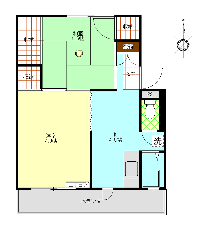 丸弘ハイツの間取り