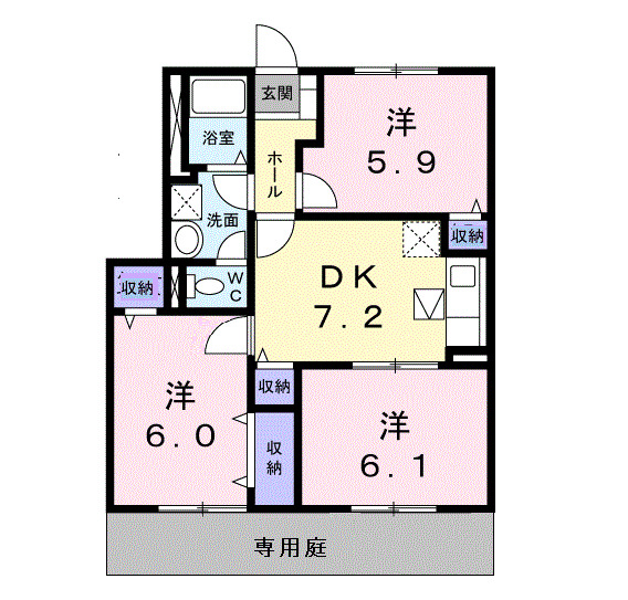 オーブリー中野の間取り