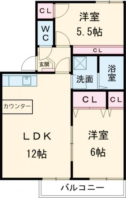 ノースアベニュ梨子ノ木の間取り