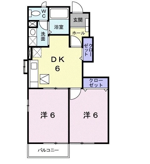 遠田郡美里町字素山町のアパートの間取り