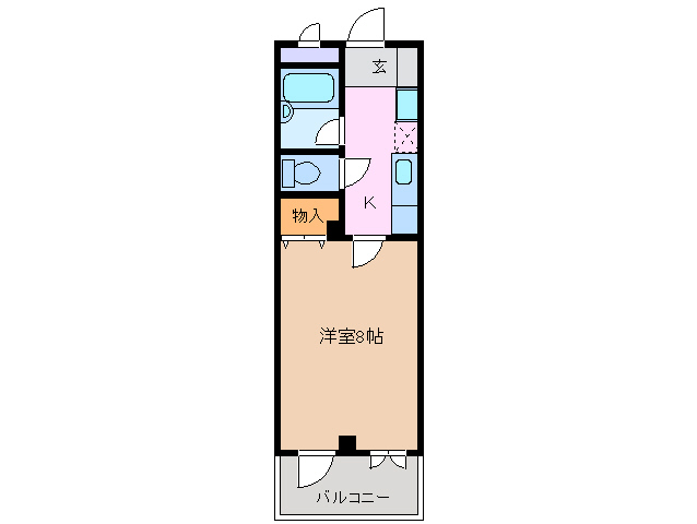 【鈴鹿市弓削のマンションの間取り】