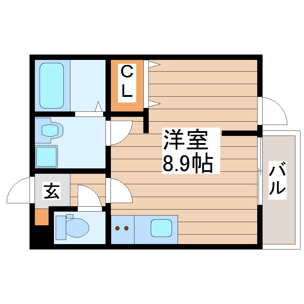 メリディアン岩沼弐番館の間取り