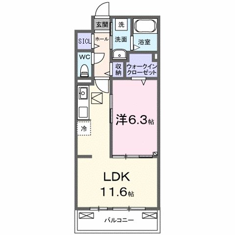 草津市上笠のアパートの間取り