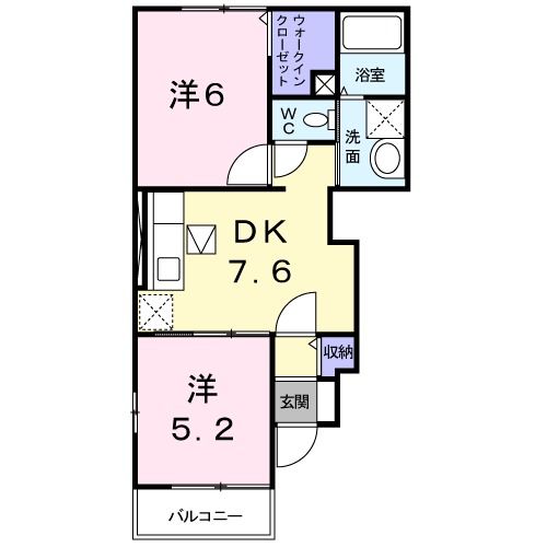 サンシャインヒルズＡの間取り