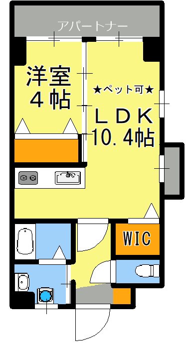 鹿児島市城南町のマンションの間取り