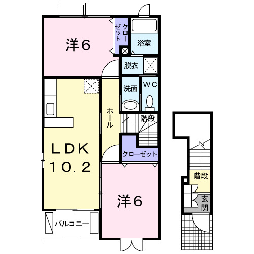 アムールベルＢの間取り