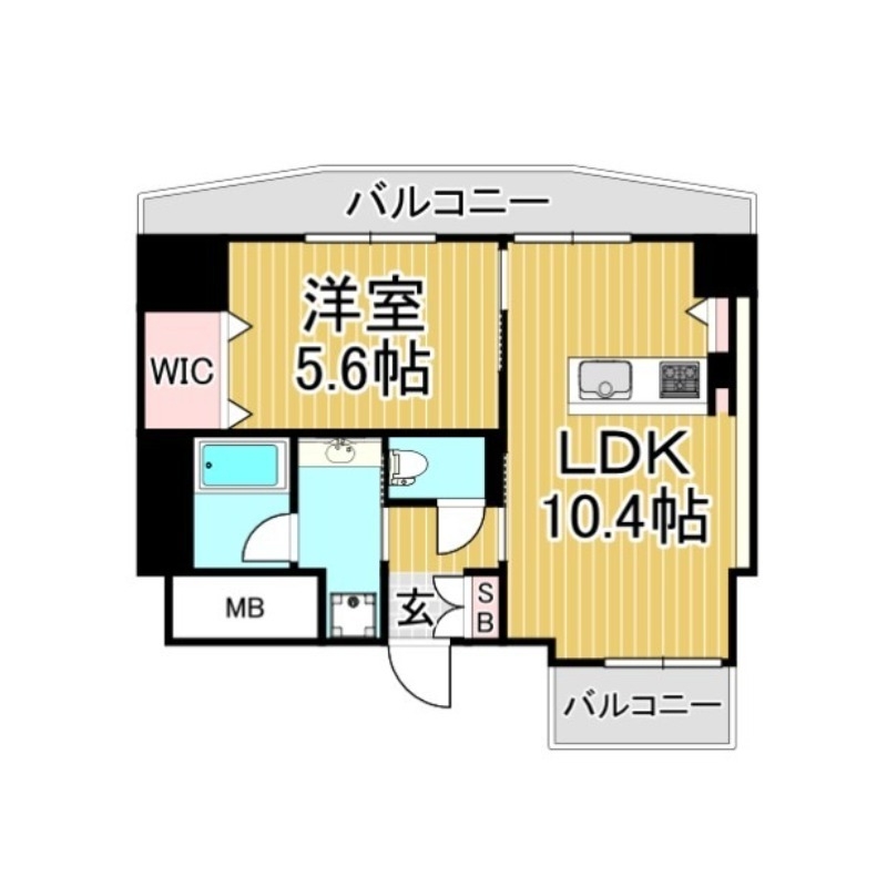 【那珂川市片縄のマンションの間取り】