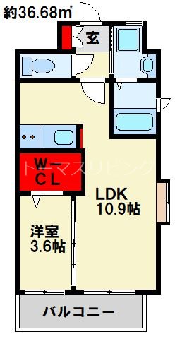 ギャラクシー西小倉の間取り