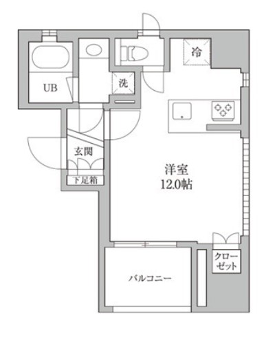 千代田区内神田のマンションの間取り