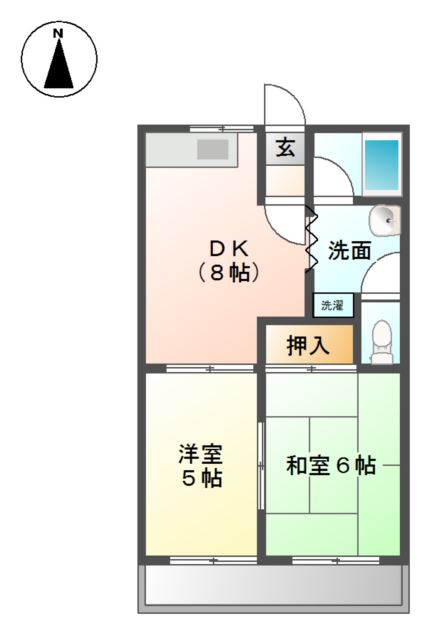 知多市新舞子のアパートの間取り