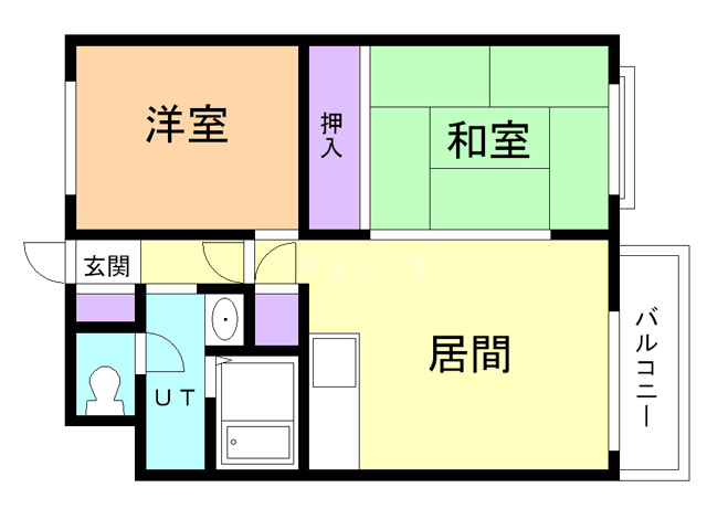 平岸ハイツ第二の間取り