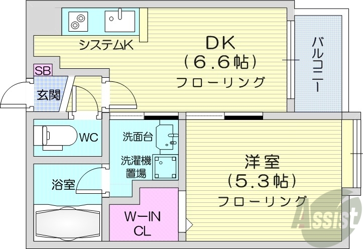 クラッセ北大通りの間取り