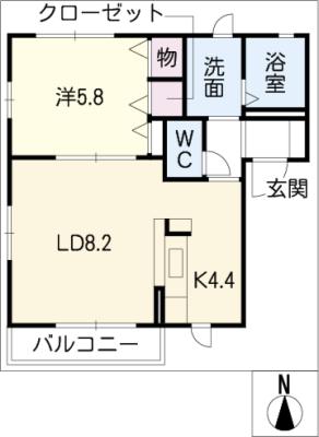 クラヴィエ下和田　Ａの間取り