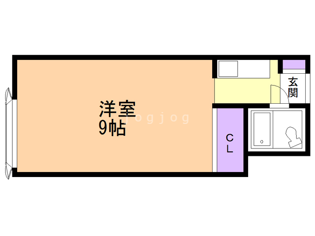 札幌市手稲区西宮の沢四条のアパートの間取り