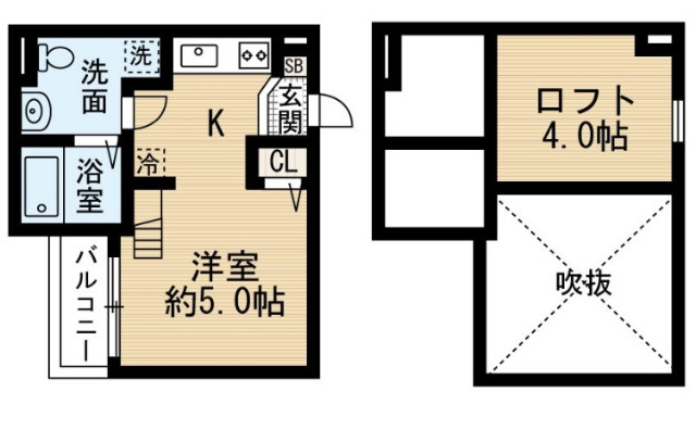 堺市堺区東湊町のアパートの間取り