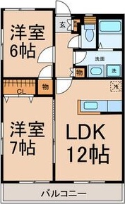 豊田市駒場町のマンションの間取り