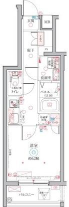 豊島区北大塚のマンションの間取り