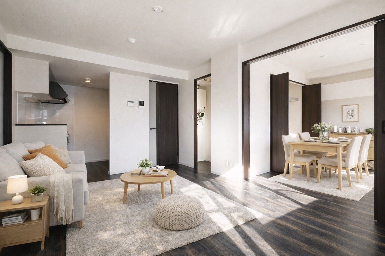 居室・リビング　モデルルーム仕様の写真になります。ご参考くださいませ。