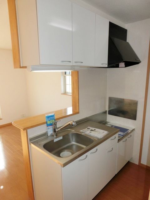 キッチン　２口ガスコンロ設置可能なカウンターキッチン