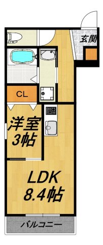 ＪＲ東海道本線 岐阜駅 徒歩13分 3階建 築4年の間取り写真