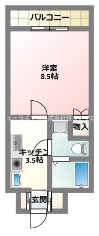 京阪本線 寝屋川市駅 徒歩7分 3階建 築22年の間取り写真