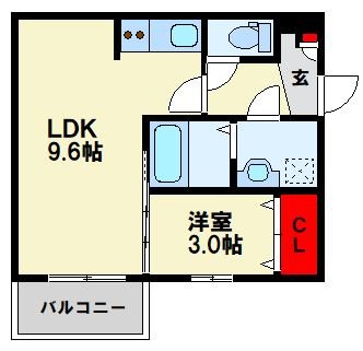ＪＲ鹿児島本線 陣原駅 徒歩9分 3階建 築1年の間取り写真