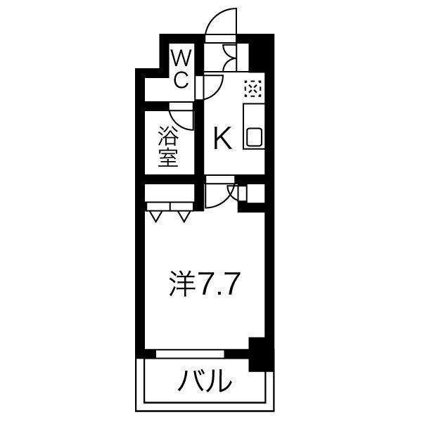 名鉄名古屋本線 桜駅 徒歩1分 8階建 築20年の間取り写真