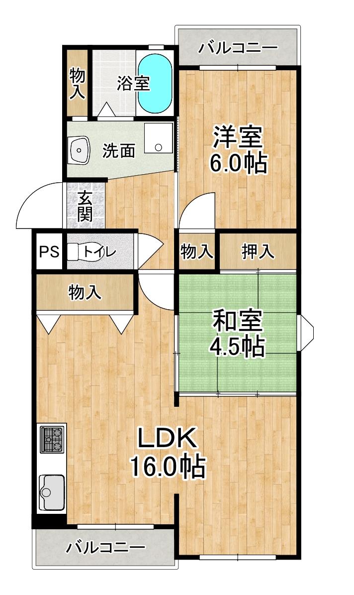 パルシティ伊川谷の間取り写真