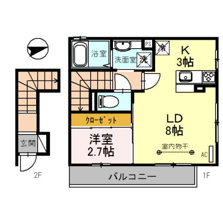 D-room　ｓ・花堂南の間取り