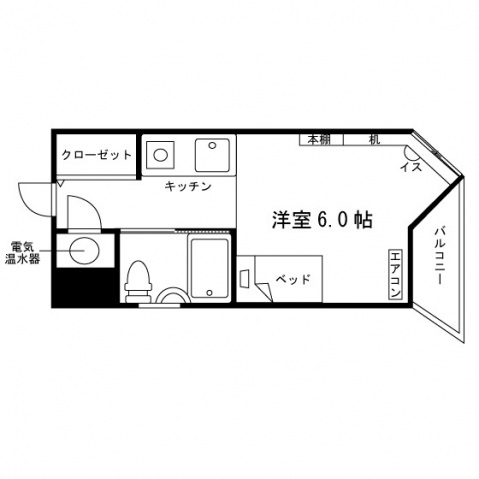 女子学生会館 クラルテ代々木公園の間取り