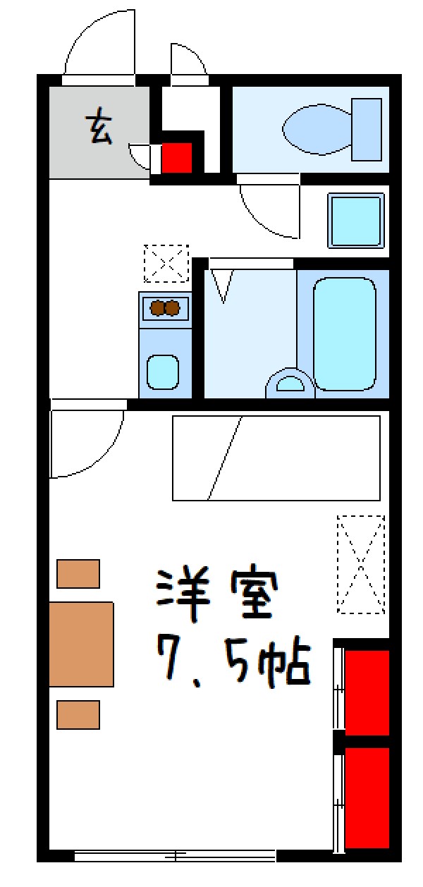 大阪府八尾市水越１（アパート）の賃貸物件の間取り