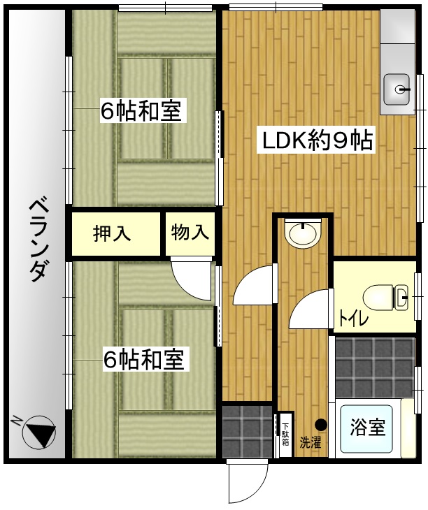 豊丘ハイツの間取り