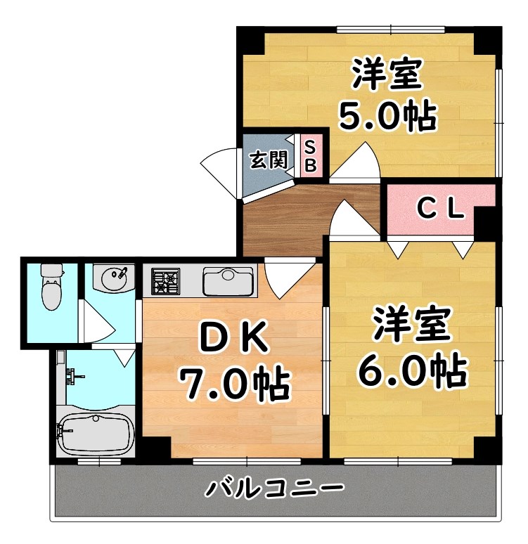 ドミール上野の間取り