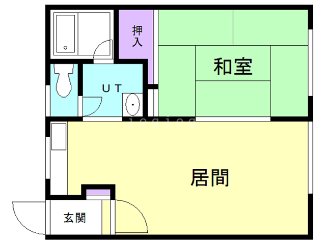 岩見沢市美園二条のアパートの間取り