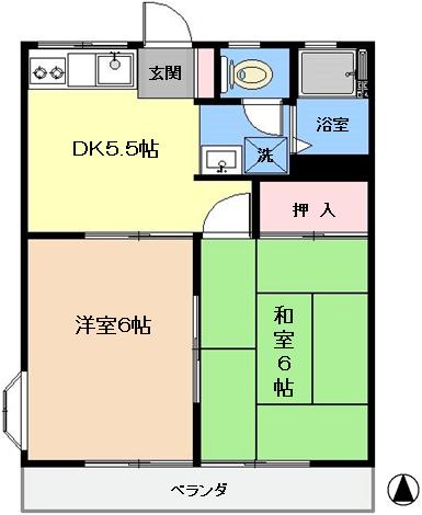 パレッセ竹の間取り写真