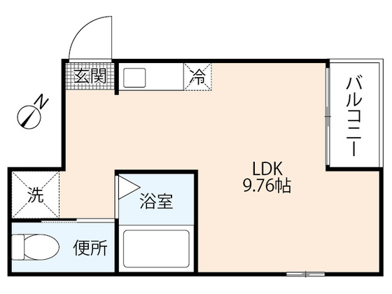 広島市安佐南区大町西のアパートの間取り