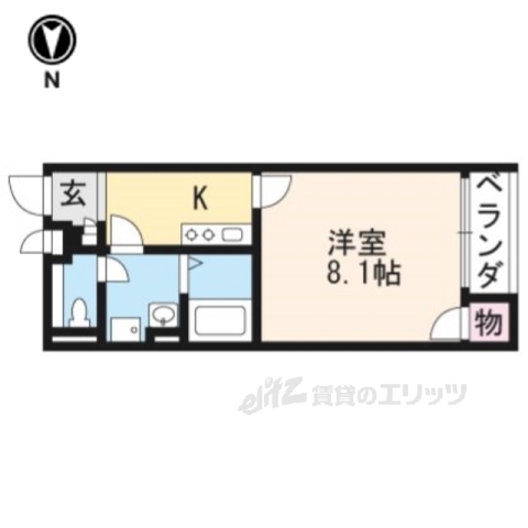 向日市森本町のアパートの間取り